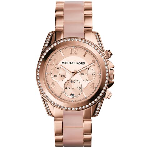 michael kors two tone chronograph bracelet watch rose gold|michael kors watch for sale.